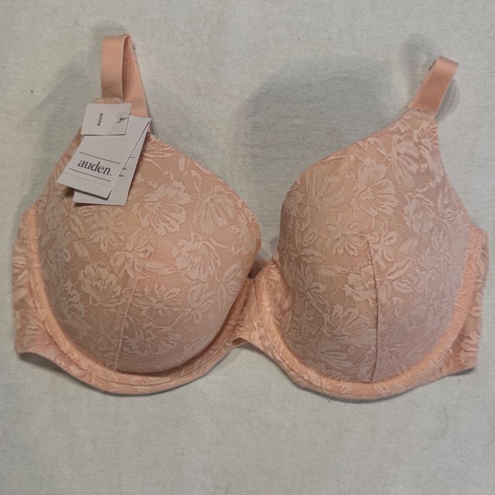 Auden Lightly Lined Full Coverage Nursing T-Shirt Bra pink 36DDD 36F Maternity
